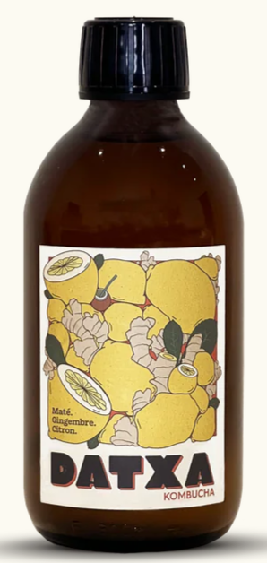 Kombucha Maté Gingembre Citron - Bouteille De 300ml, Colis De 12 - BIO Pays Basque -3,6Kg